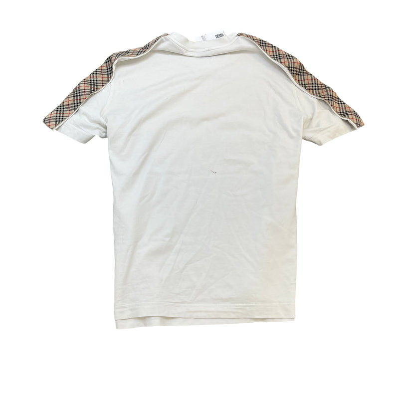 Men's Check Tape T-Shirt White Size 3XL