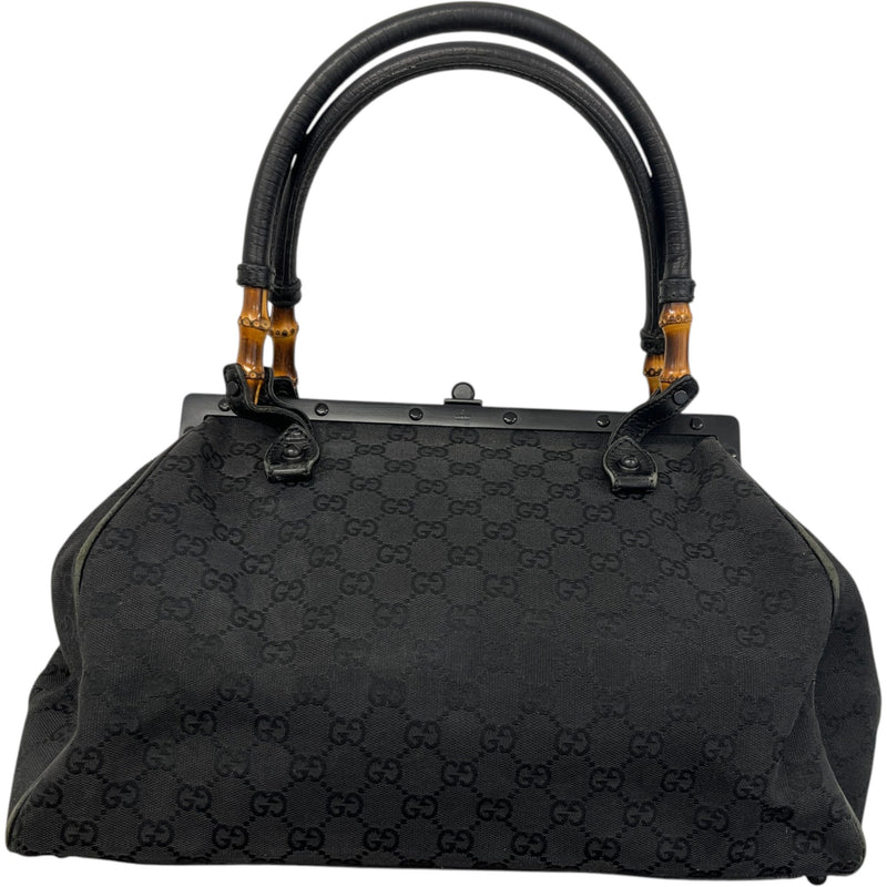 Women's Bamboo Frame Handbag Black