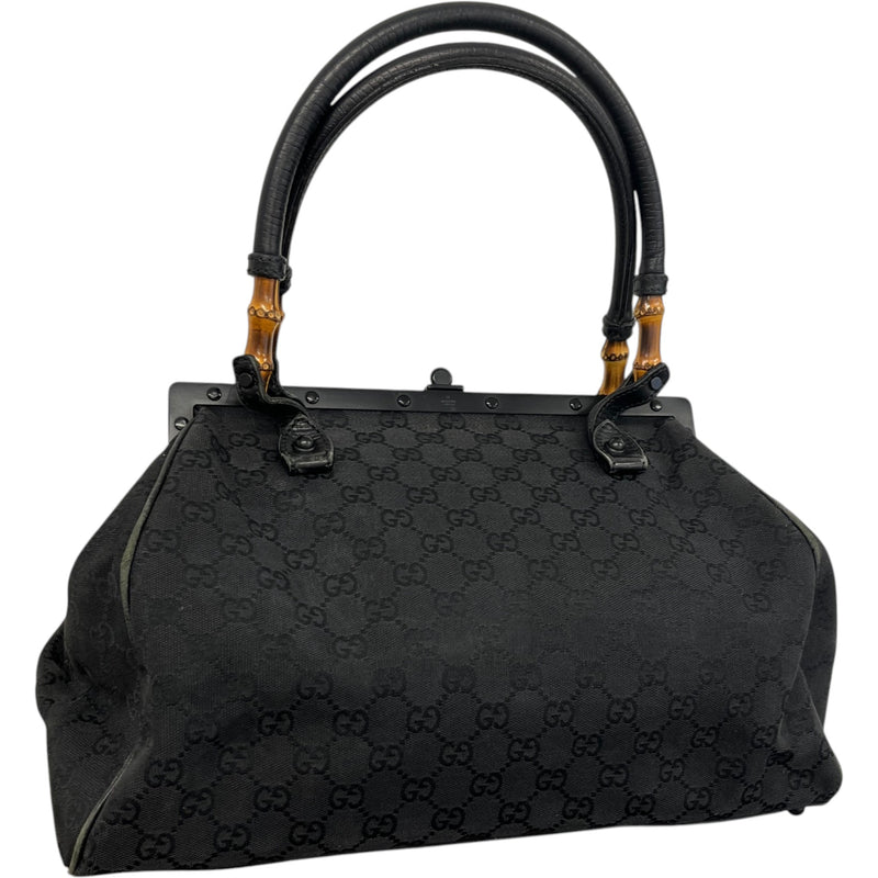 Women's Bamboo Frame Handbag Black