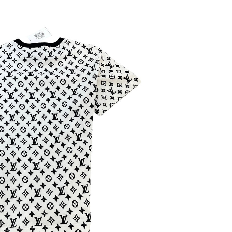 Women's Hook And Loop Monogram Chain T-Shirt White Size L / UK 12