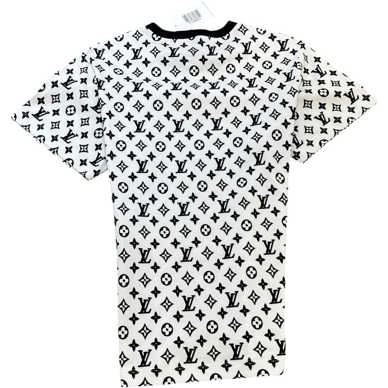 Women's Hook And Loop Monogram Chain T-Shirt White Size L / UK 12
