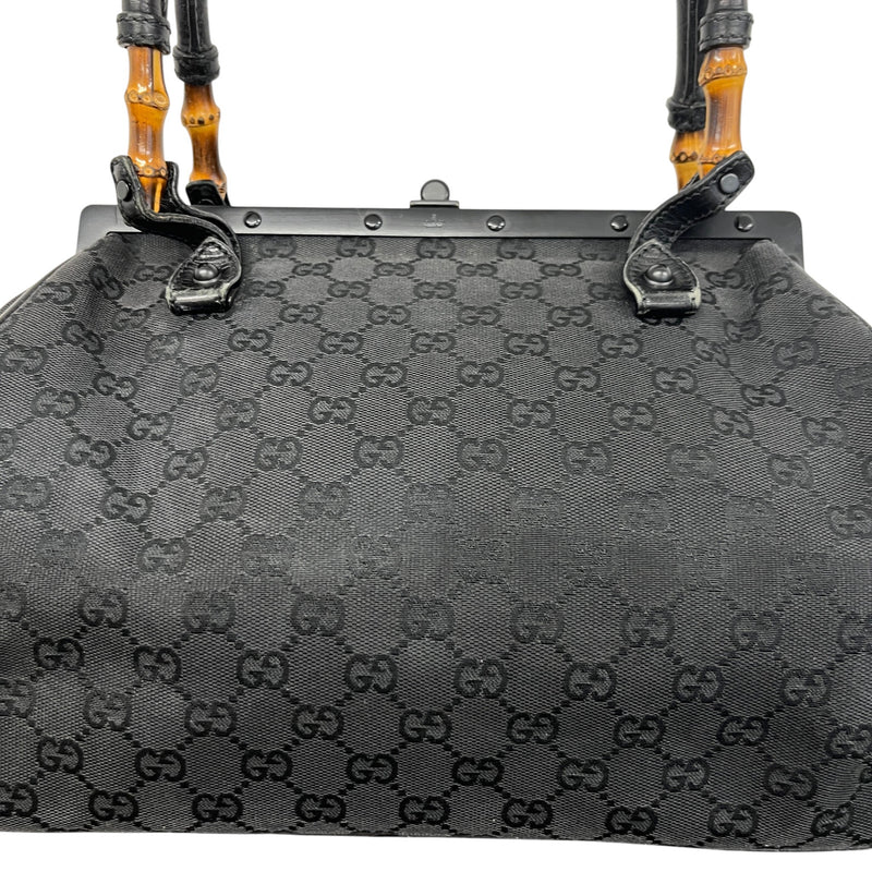 Women's Bamboo Frame Handbag Black