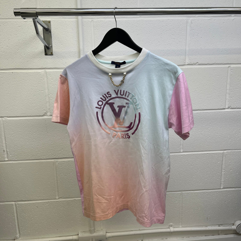 Women's LV Circle Pastel Gradient T-Shirt Multi-Coloured Size M / UK 10