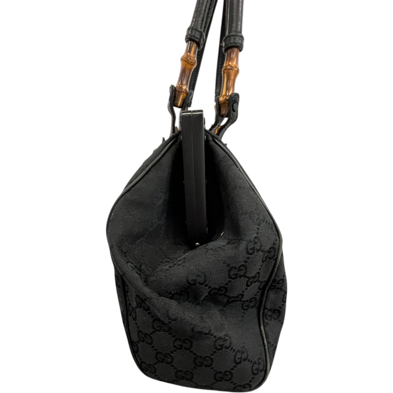Women's Bamboo Frame Handbag Black