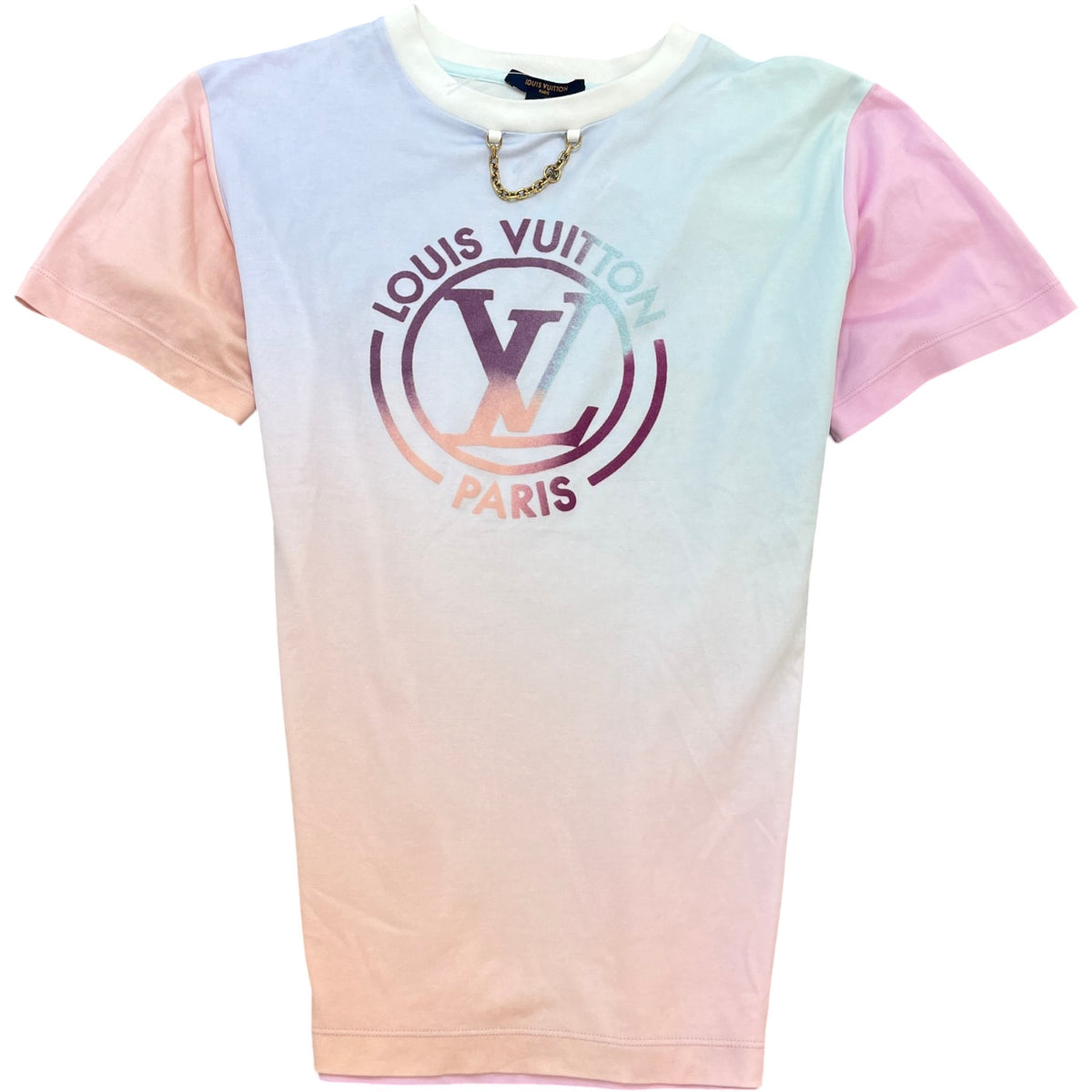 Women's LV Circle Pastel Gradient T-Shirt Multi-Coloured Size M / UK 10 - Photo 1