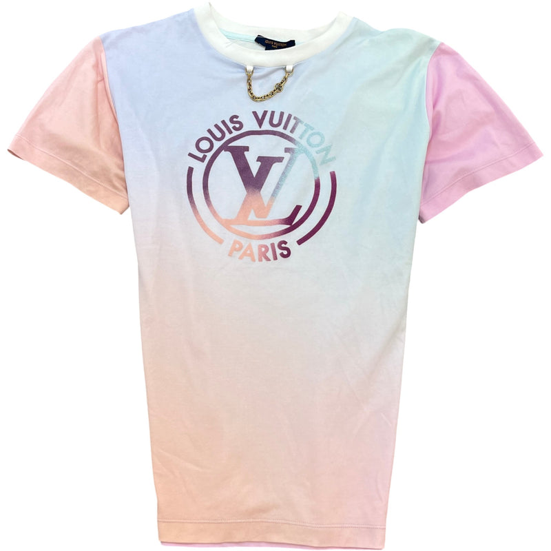 Women's LV Circle Pastel Gradient T-Shirt Multi-Coloured Size M / UK 10