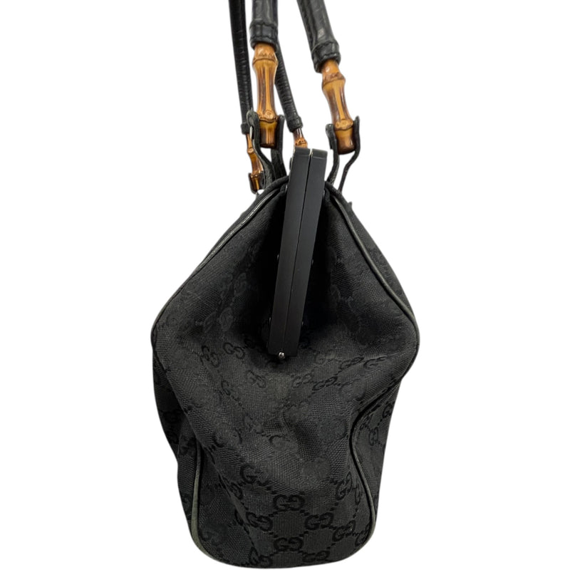 Women's Bamboo Frame Handbag Black