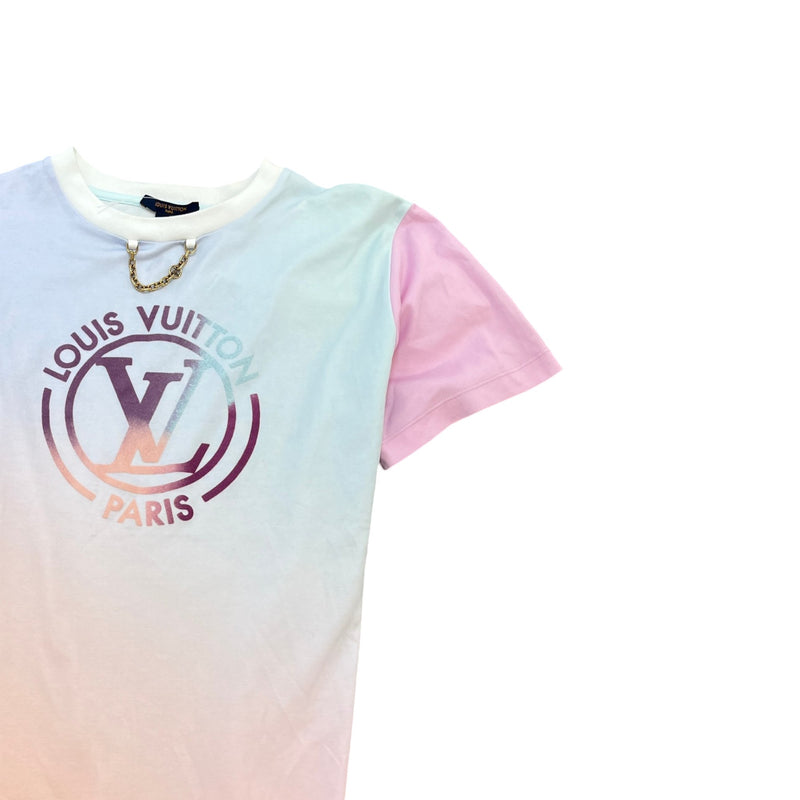 Women's LV Circle Pastel Gradient T-Shirt Multi-Coloured Size M / UK 10