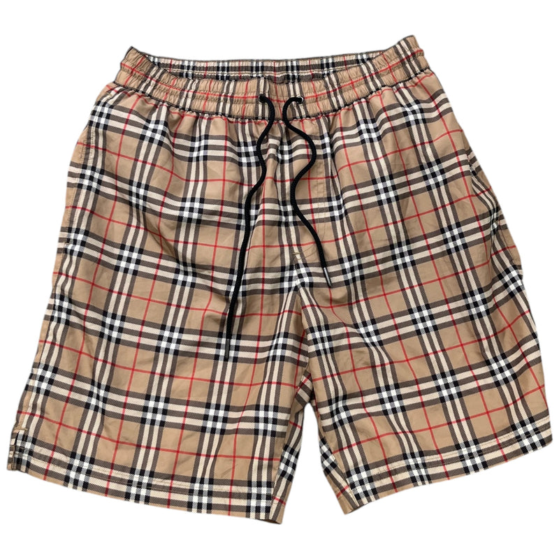 Men's Nova Check Swim Shorts Beige Size XS / W28