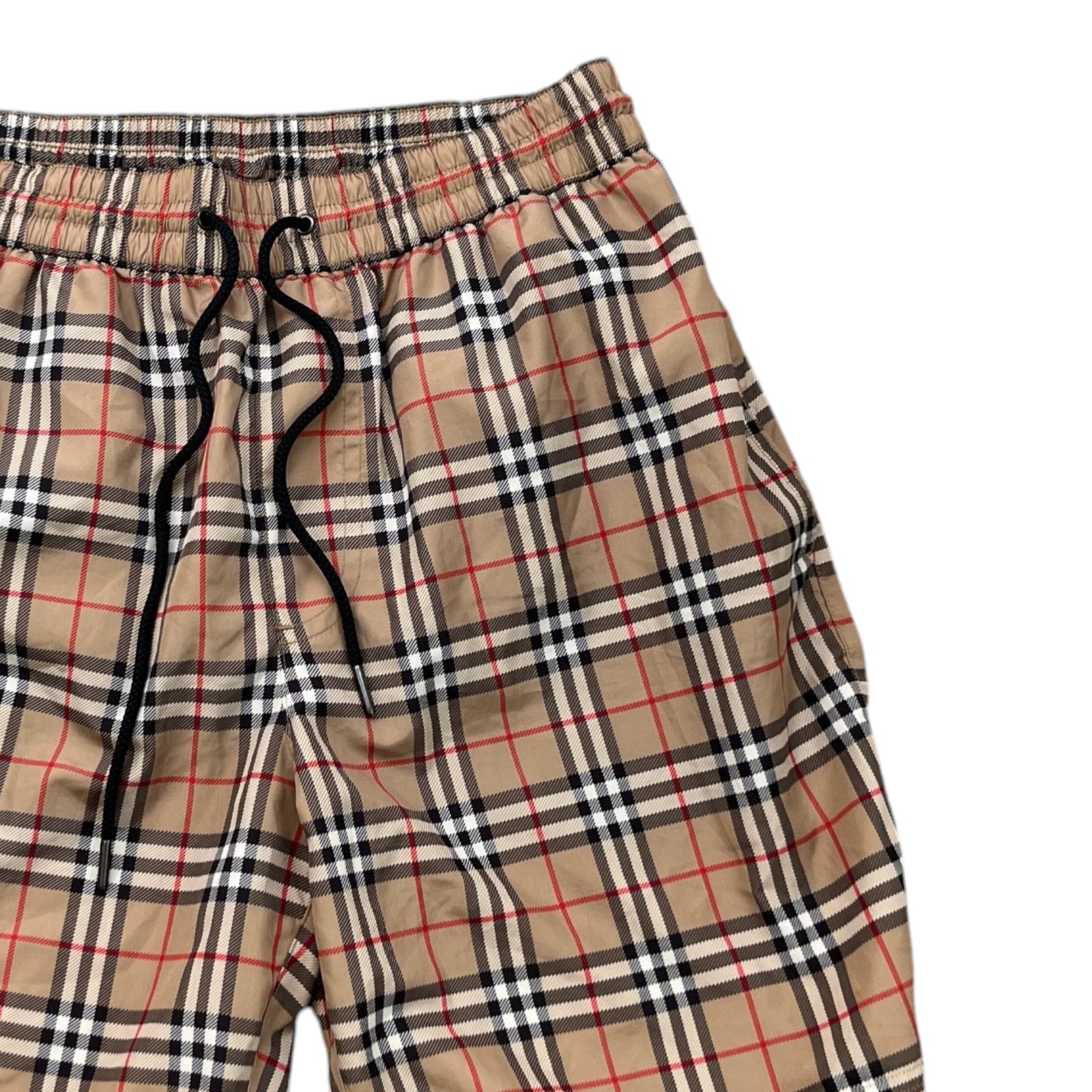 Men's Nova Check Swim Shorts Beige Size XS / W28 - Photo 3