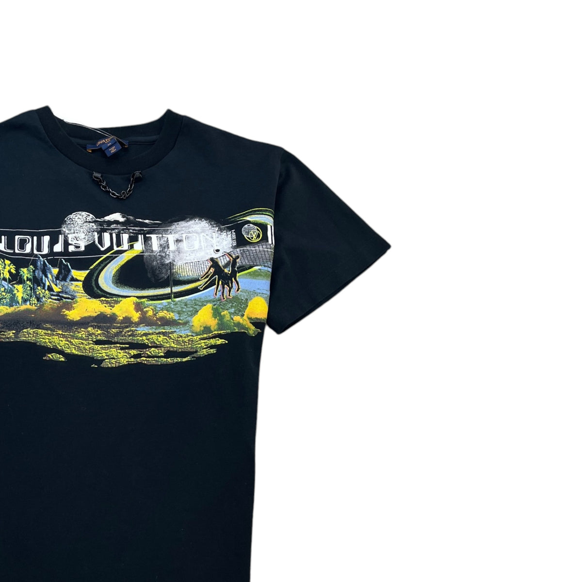 Women's Cosmic Volleyball Print T-Shirt Black Size M / UK 10 - Photo 3