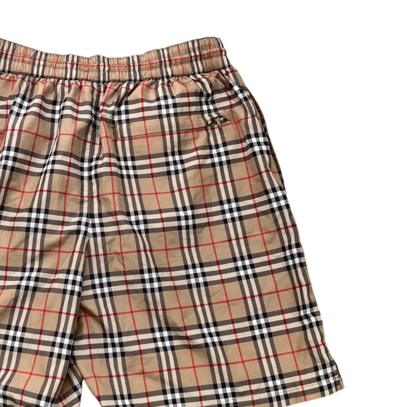 Men's Nova Check Swim Shorts Beige Size XS / W28