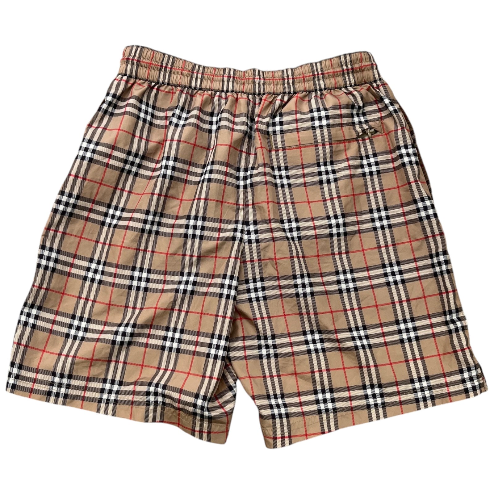Men's Nova Check Swim Shorts Beige Size XS / W28 - Photo 2