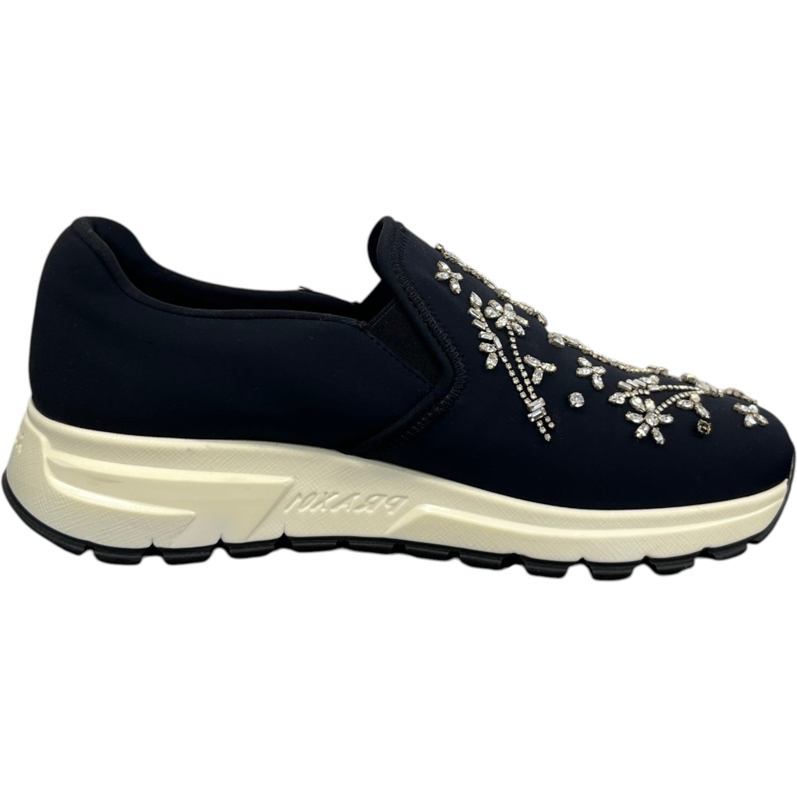 Women's Crystal Prax01 Slip On Low Trainers Black Size EU 37 / UK 4 - Photo 4