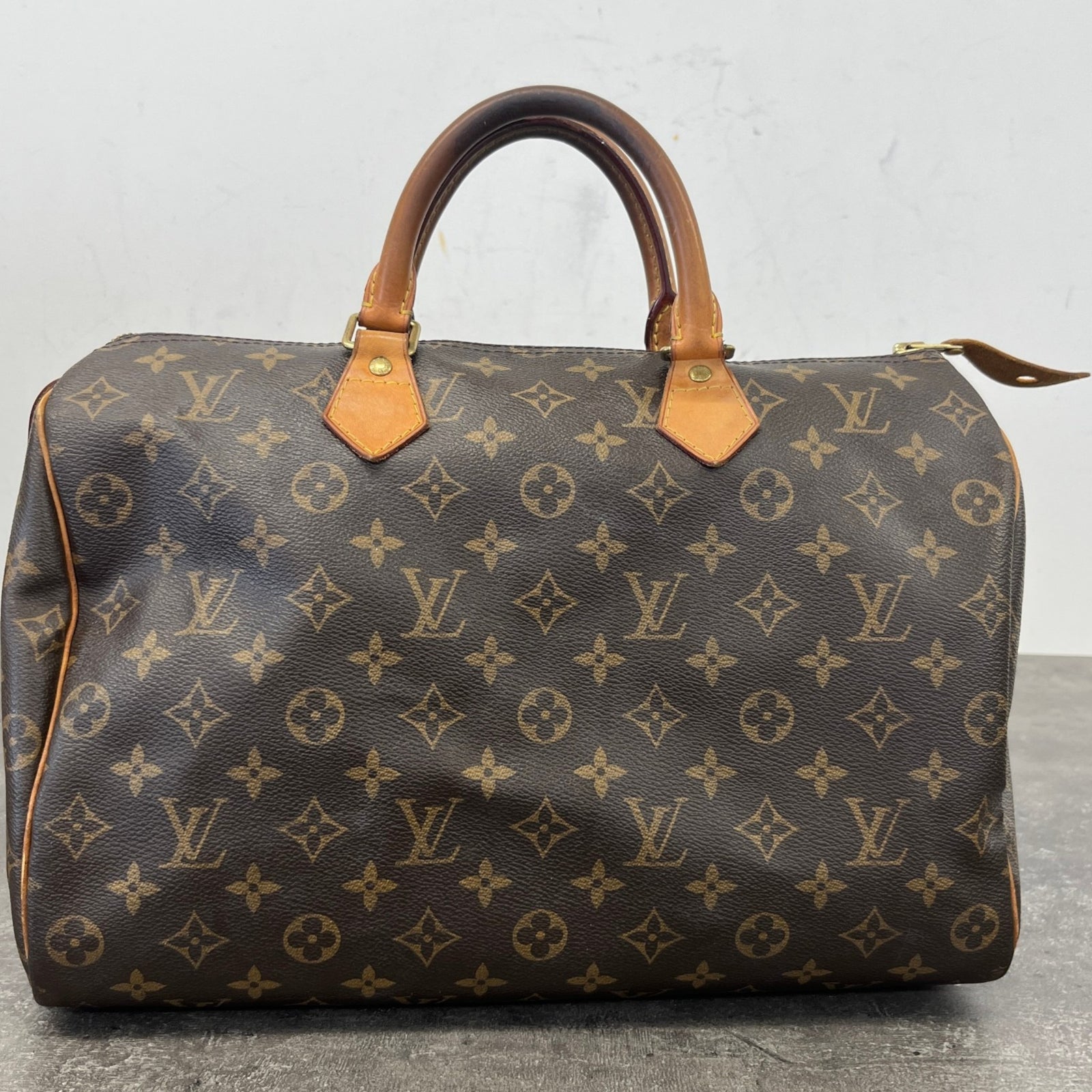 Women's Monogram Speedy 35 Bag Brown - Photo 13