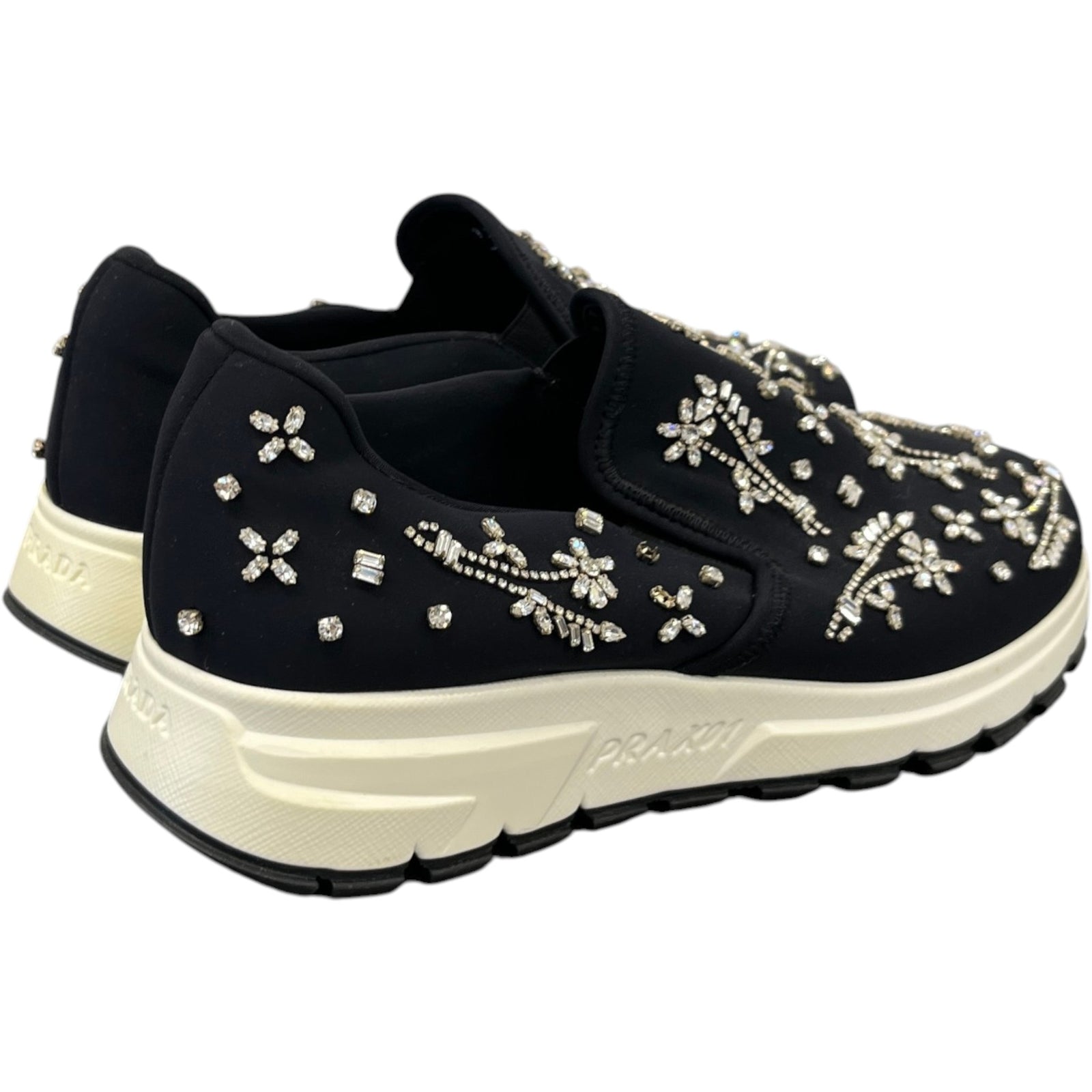 Women's Crystal Prax01 Slip On Low Trainers Black Size EU 37 / UK 4 - Photo 8