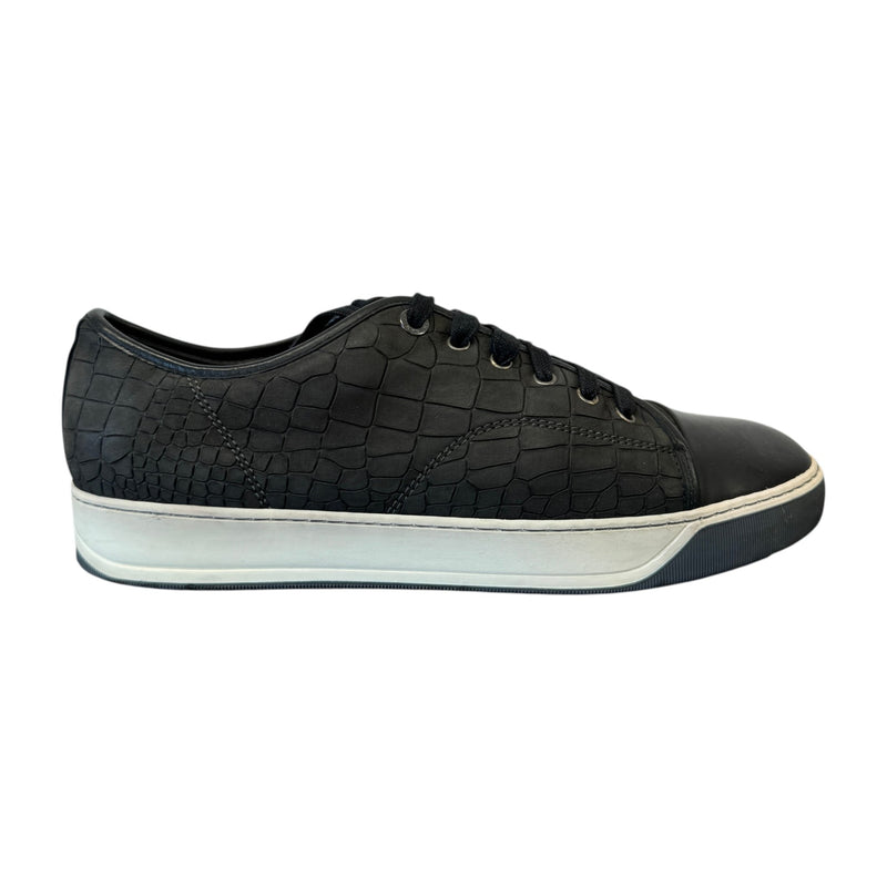 Men's DBB1 Croc-Embossed Low Trainers Black Size UK 9 / EU 43