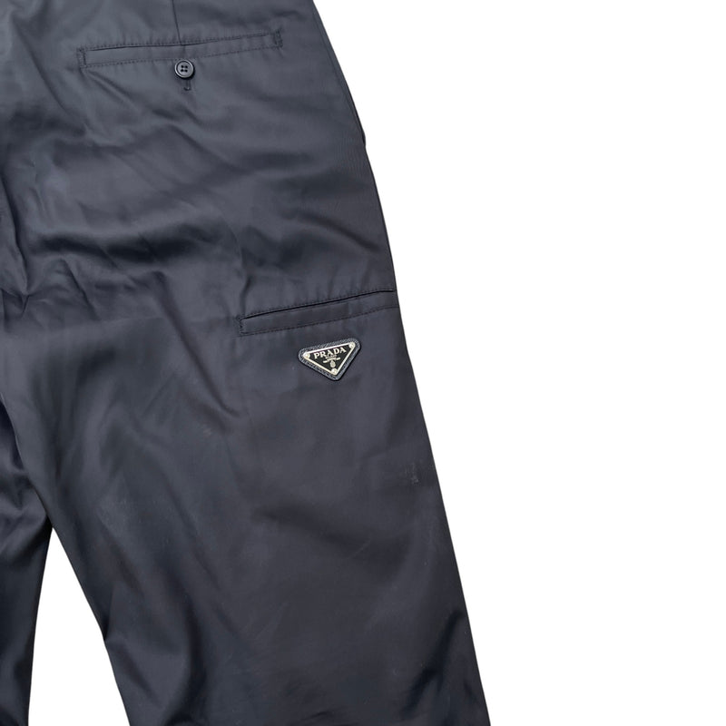 Men's Triangle Logo Trousers Black Size S / W30