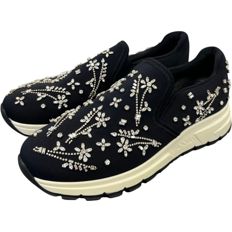 Women's Crystal Prax01 Slip On Low Trainers Black Size EU 37 / UK 4