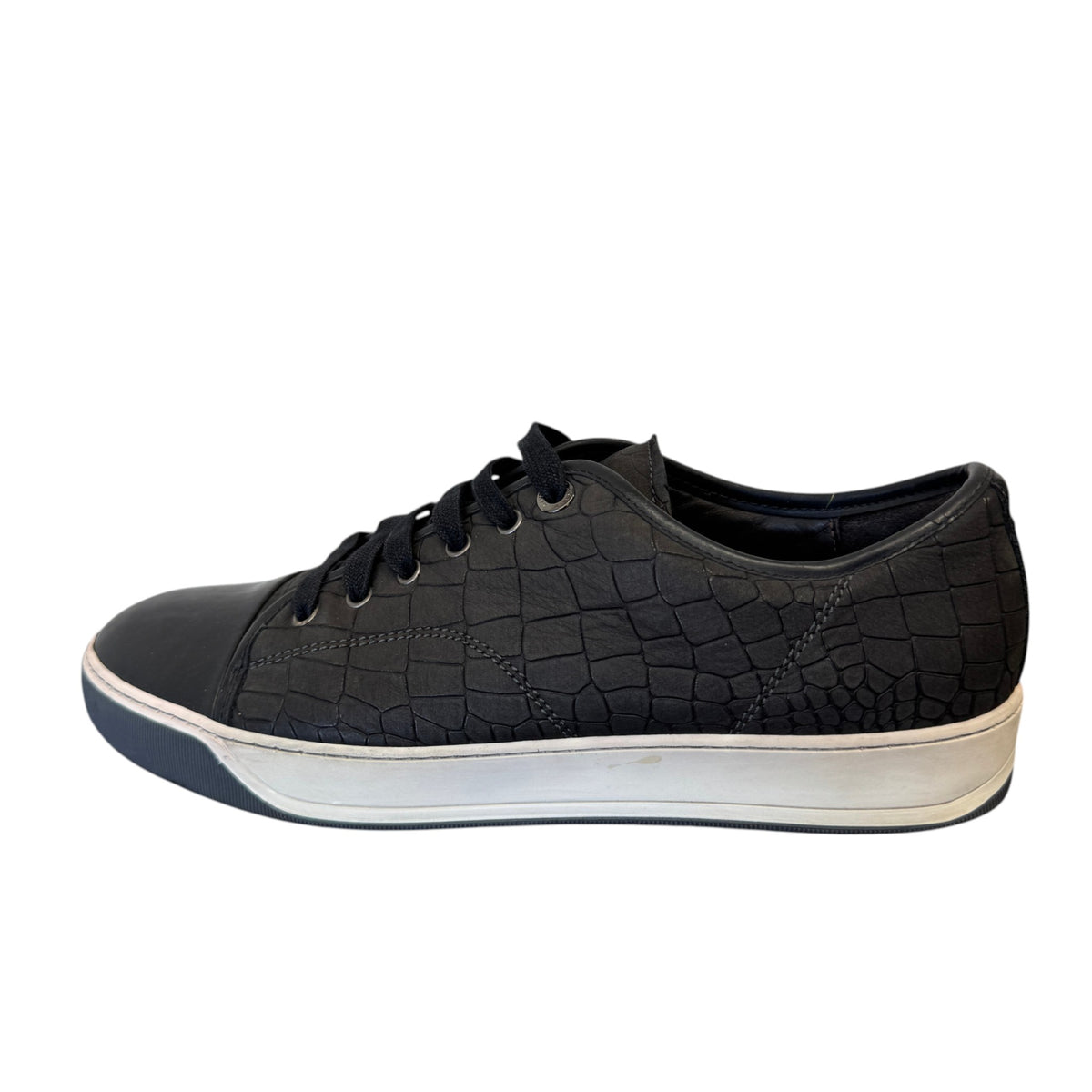 Men's DBB1 Croc-Embossed Low Trainers Black Size UK 9 / EU 43 - Photo 4