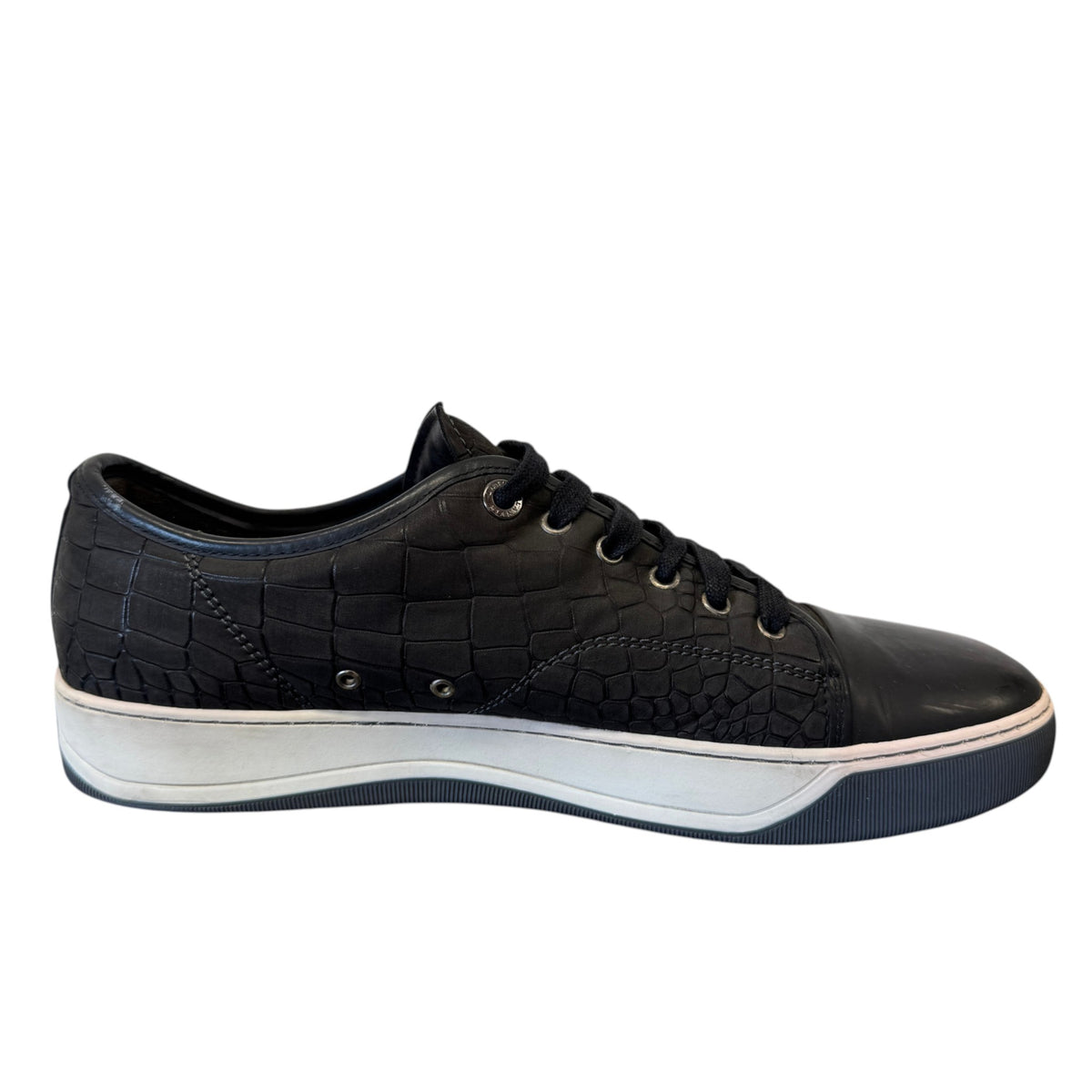 Men's DBB1 Croc-Embossed Low Trainers Black Size UK 9 / EU 43 - Photo 5