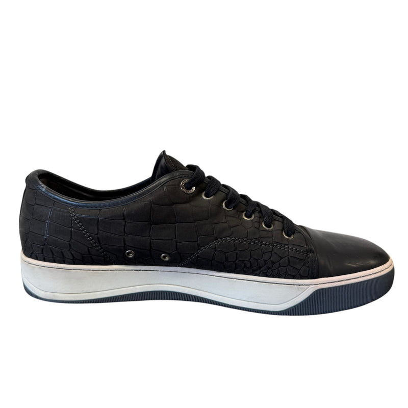 Men's DBB1 Croc-Embossed Low Trainers Black Size UK 9 / EU 43