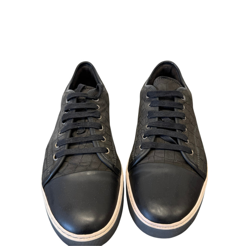 Men's DBB1 Croc-Embossed Low Trainers Black Size UK 9 / EU 43