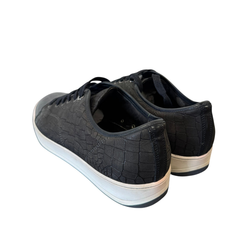 Men's DBB1 Croc-Embossed Low Trainers Black Size UK 9 / EU 43