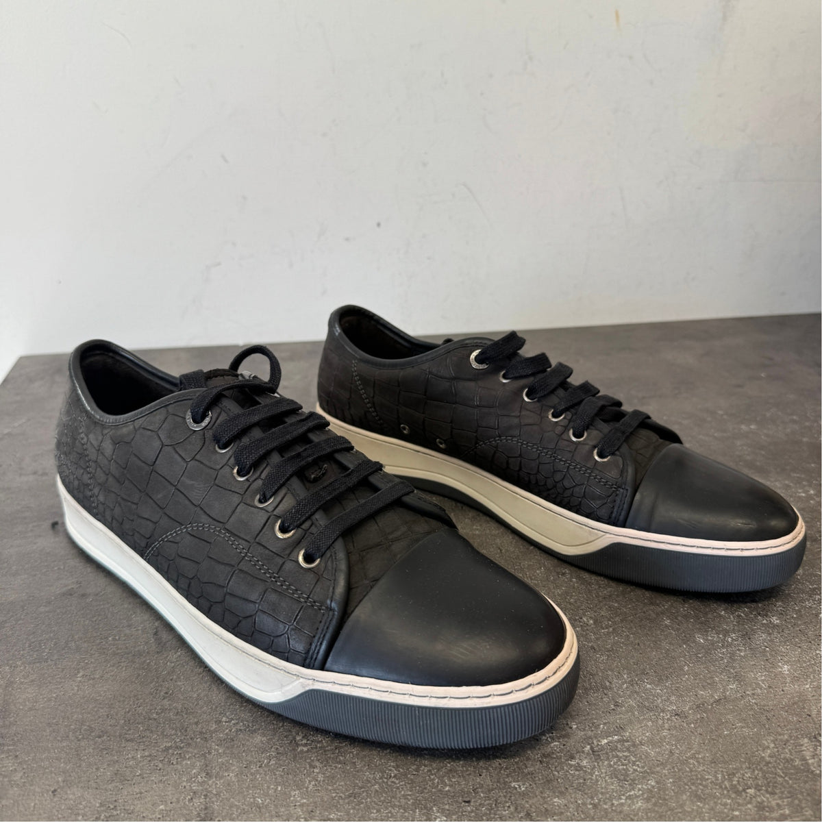 Men's DBB1 Croc-Embossed Low Trainers Black Size UK 9 / EU 43 - Photo 11