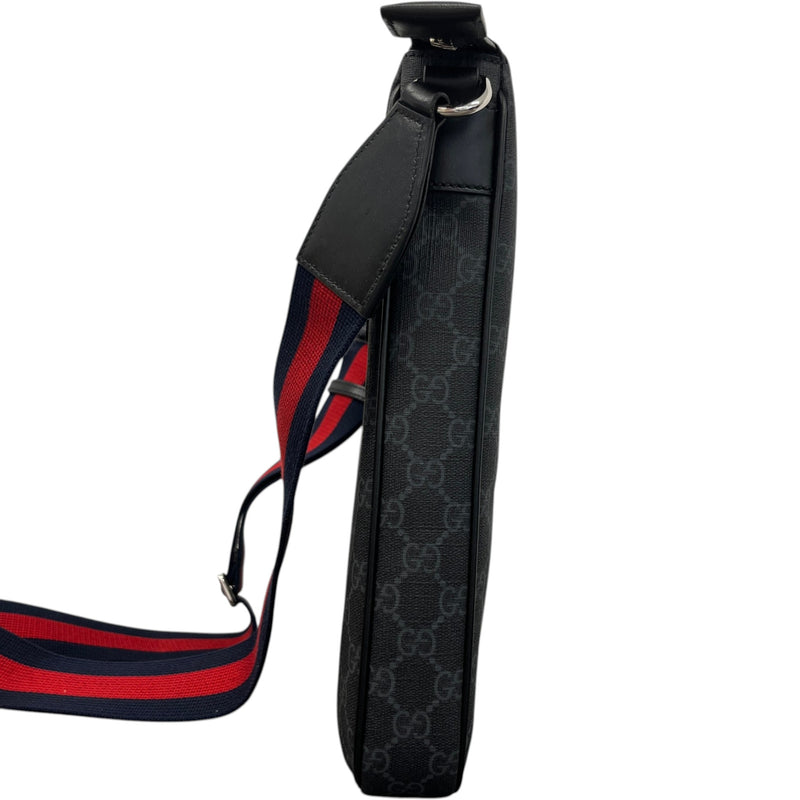 Men's GG Supreme Web Messenger Bag Black