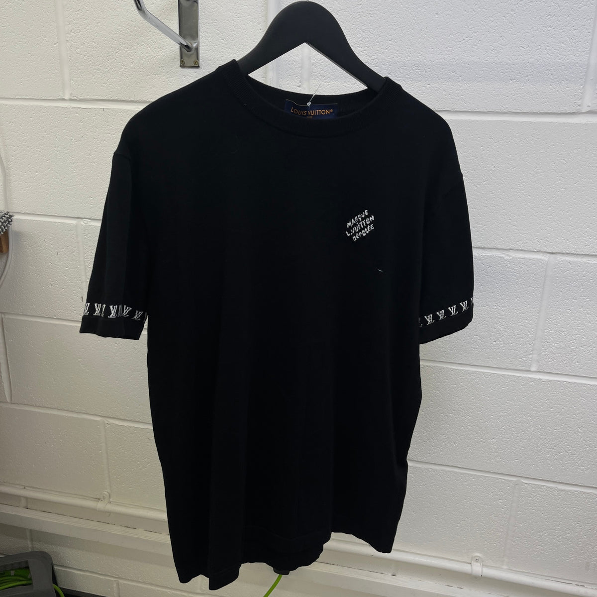 Men's Marque Deposse Embroidery T-Shirt Black Size M - Photo 6