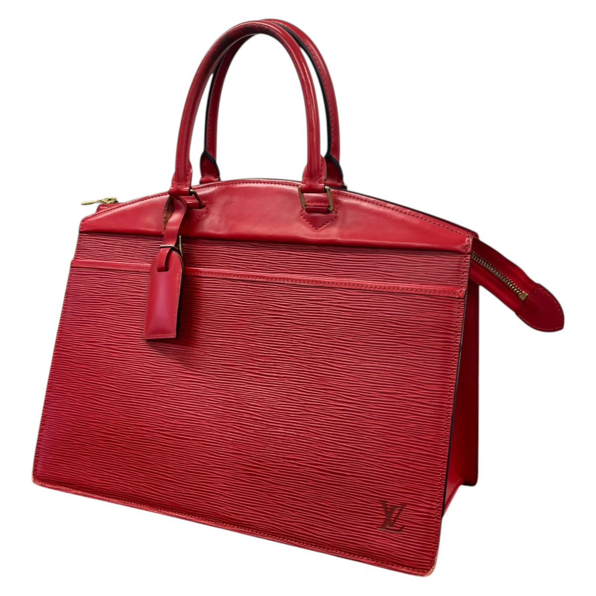 Women's Epi Leather Riviera Handbag Red - Photo 5