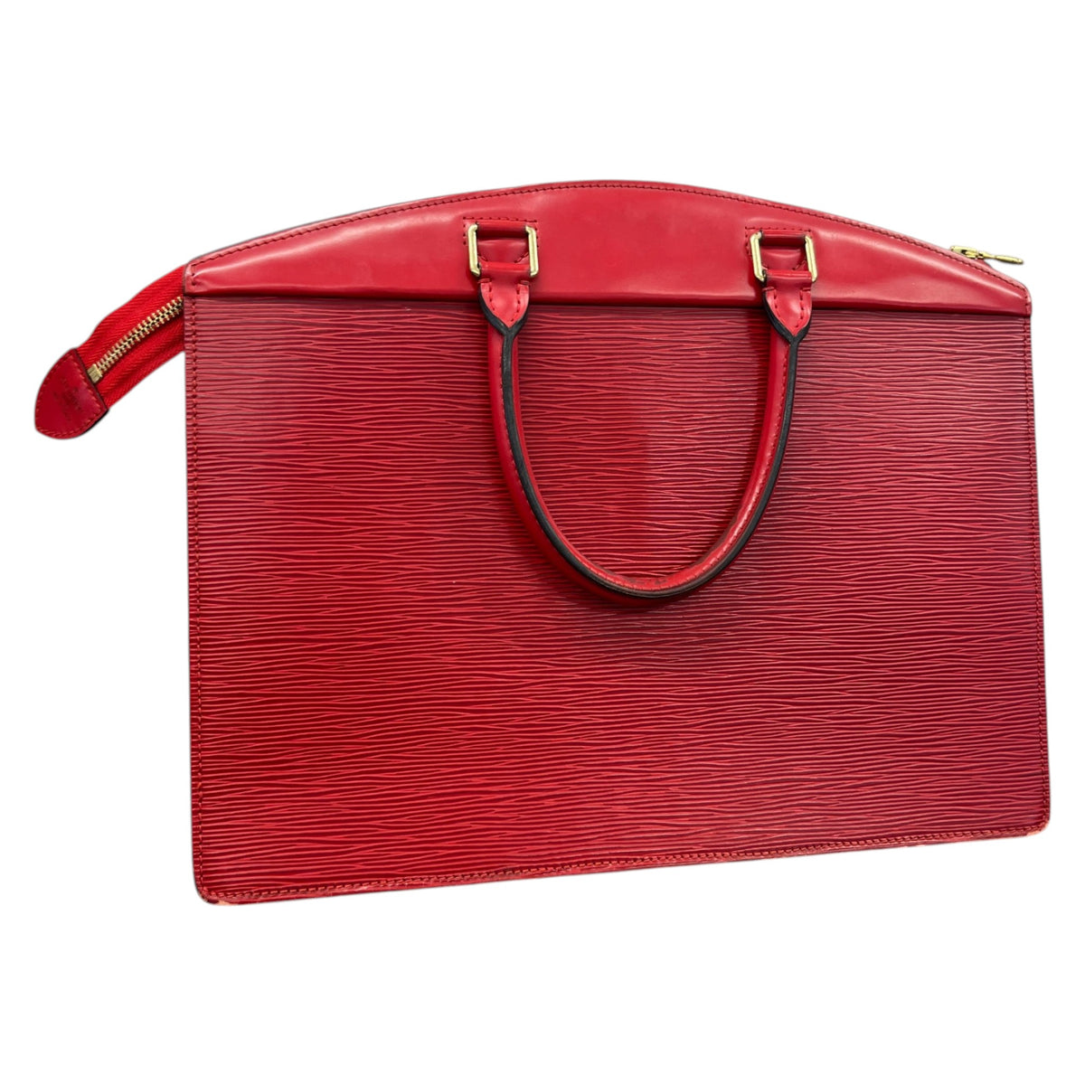 Women's Epi Leather Riviera Handbag Red - Photo 8