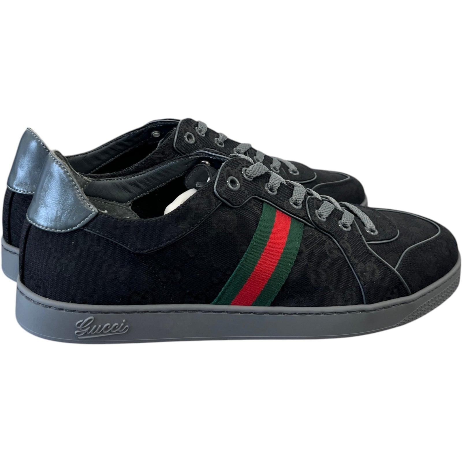 Men's Gg Supreme Ace Low Trainers Black Size EU 44 / UK 10 - Photo 8