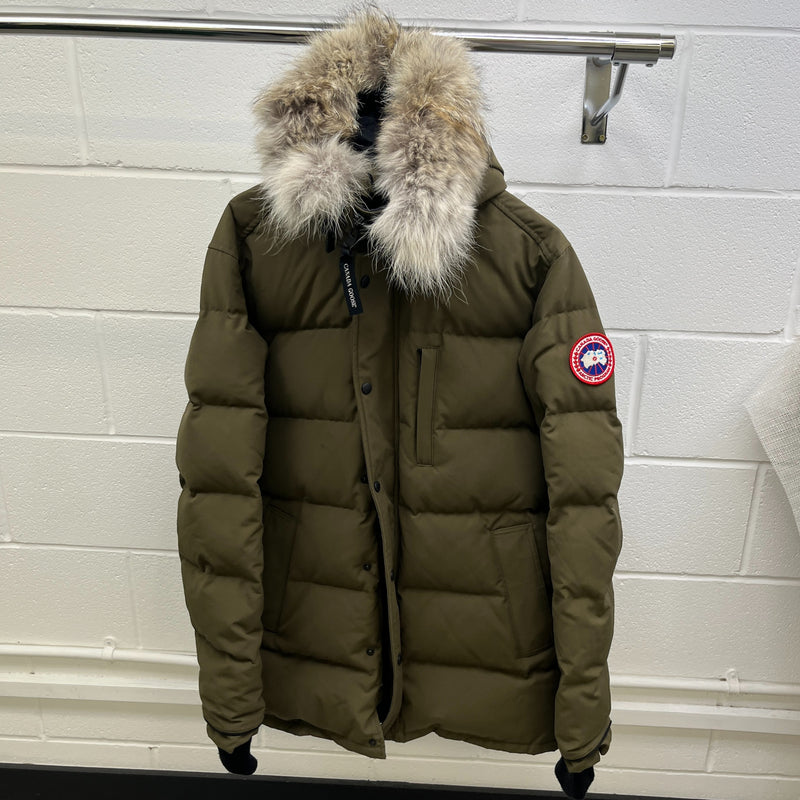 Men's Carson Parka Down Jacket Khaki Size L