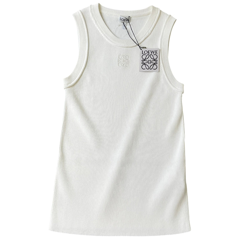 Women's Anagram Embroidered Vest White Size S / UK 8