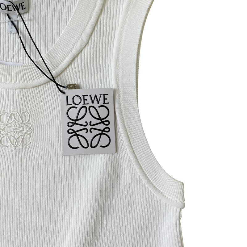 Women's Anagram Embroidered Vest White Size S / UK 8