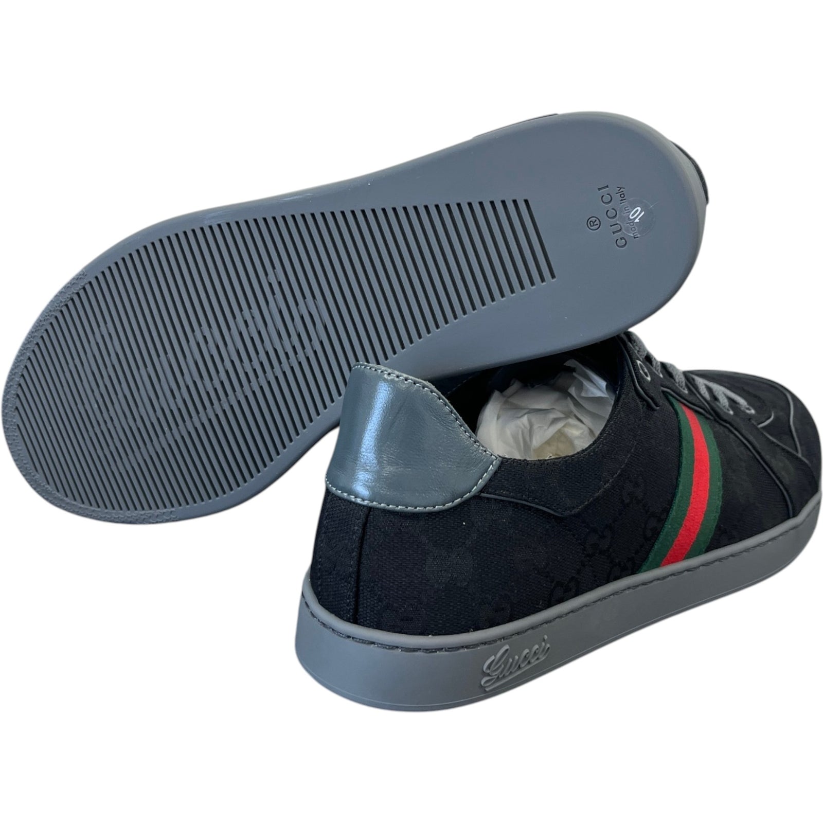 Men's Gg Supreme Ace Low Trainers Black Size EU 44 / UK 10 - Photo 10