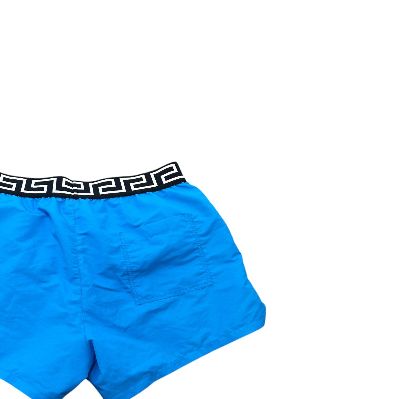 Men's Greca Waistband Swim Shorts Blue Size L - Photo 4