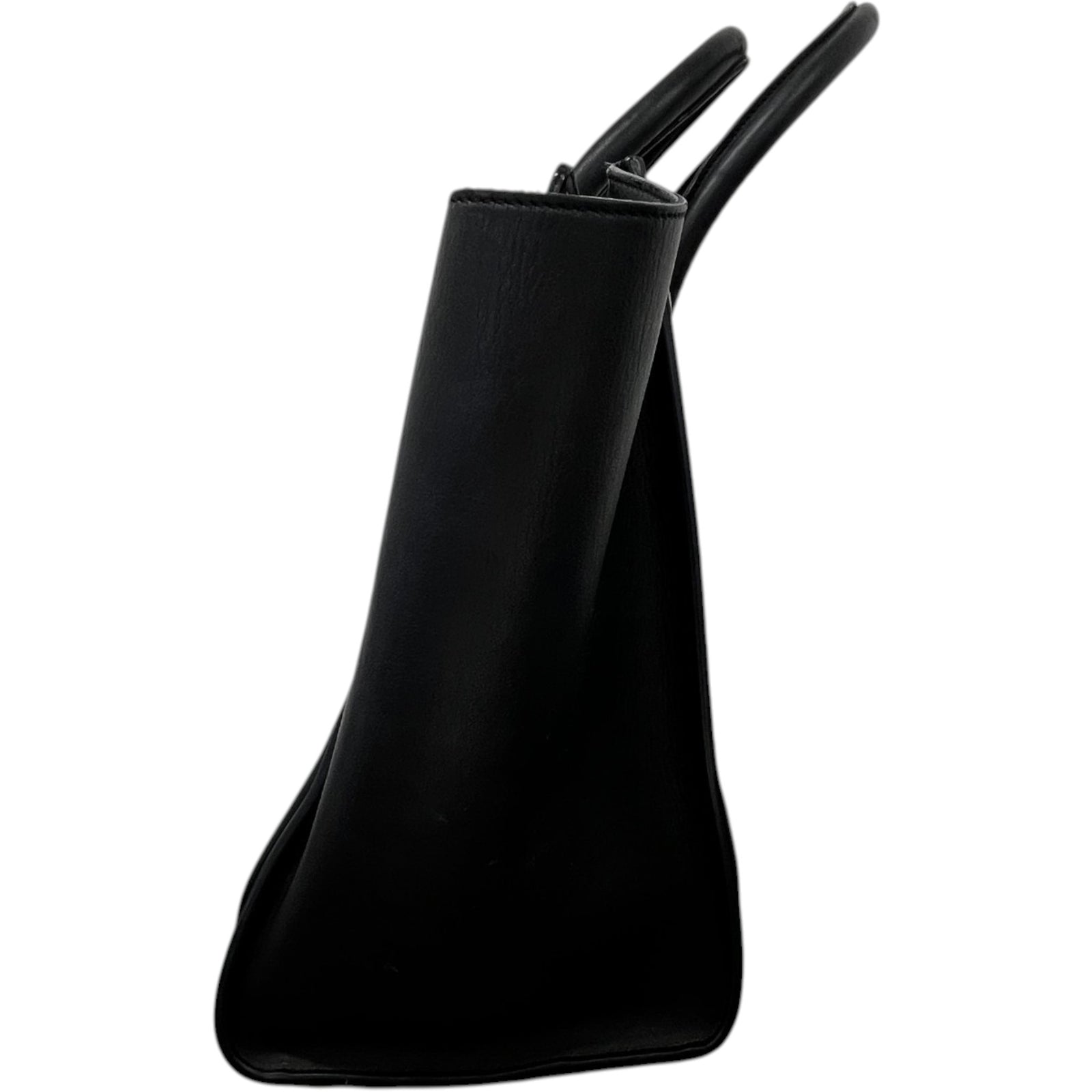 Women's Luggage Grained Calfskin Handbag Black - Photo 7