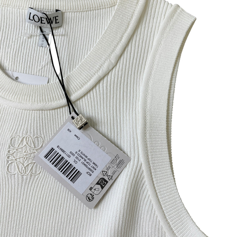Women's Anagram Embroidered Vest White Size S / UK 8
