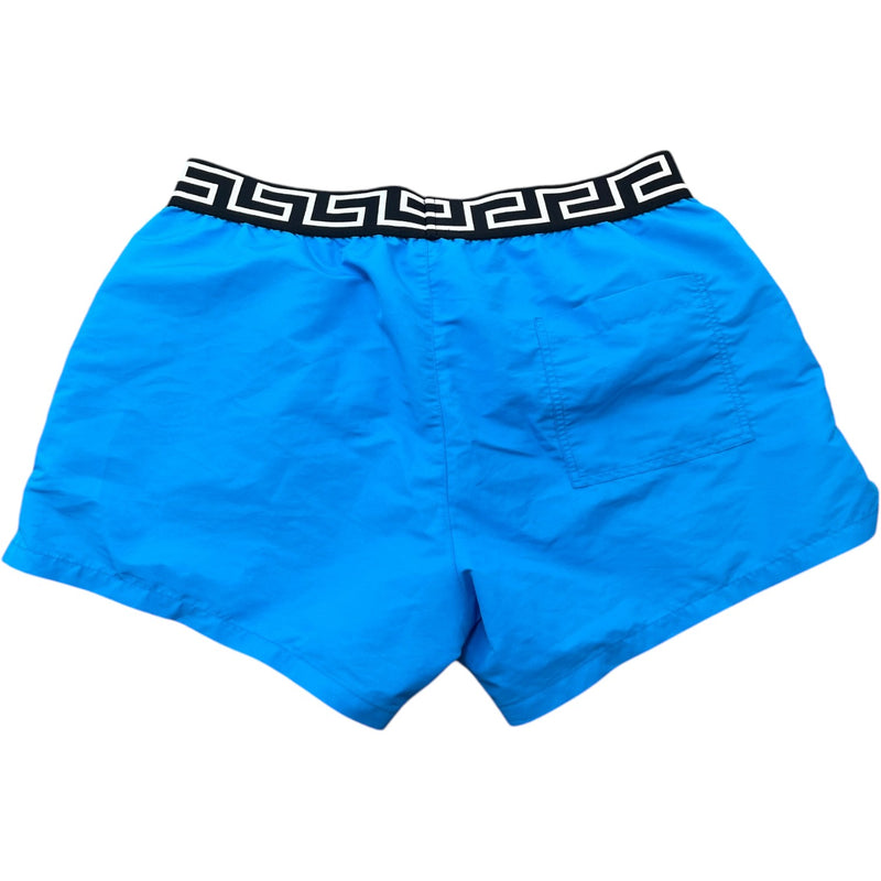 Men's Greca Waistband Swim Shorts Blue Size L