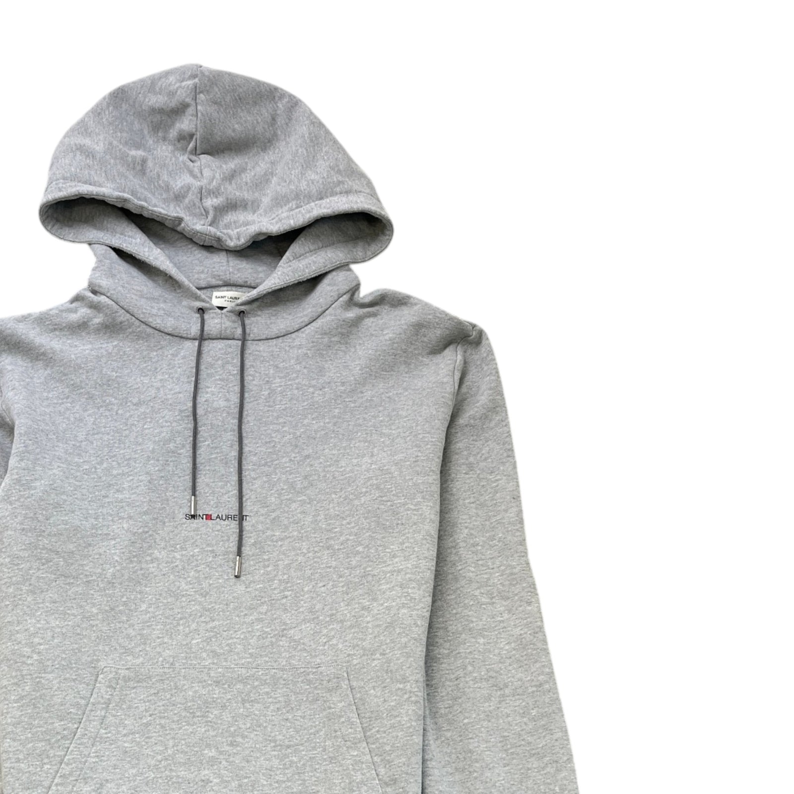 Men's Logo Print Hoodie Grey Size XL - Photo 3