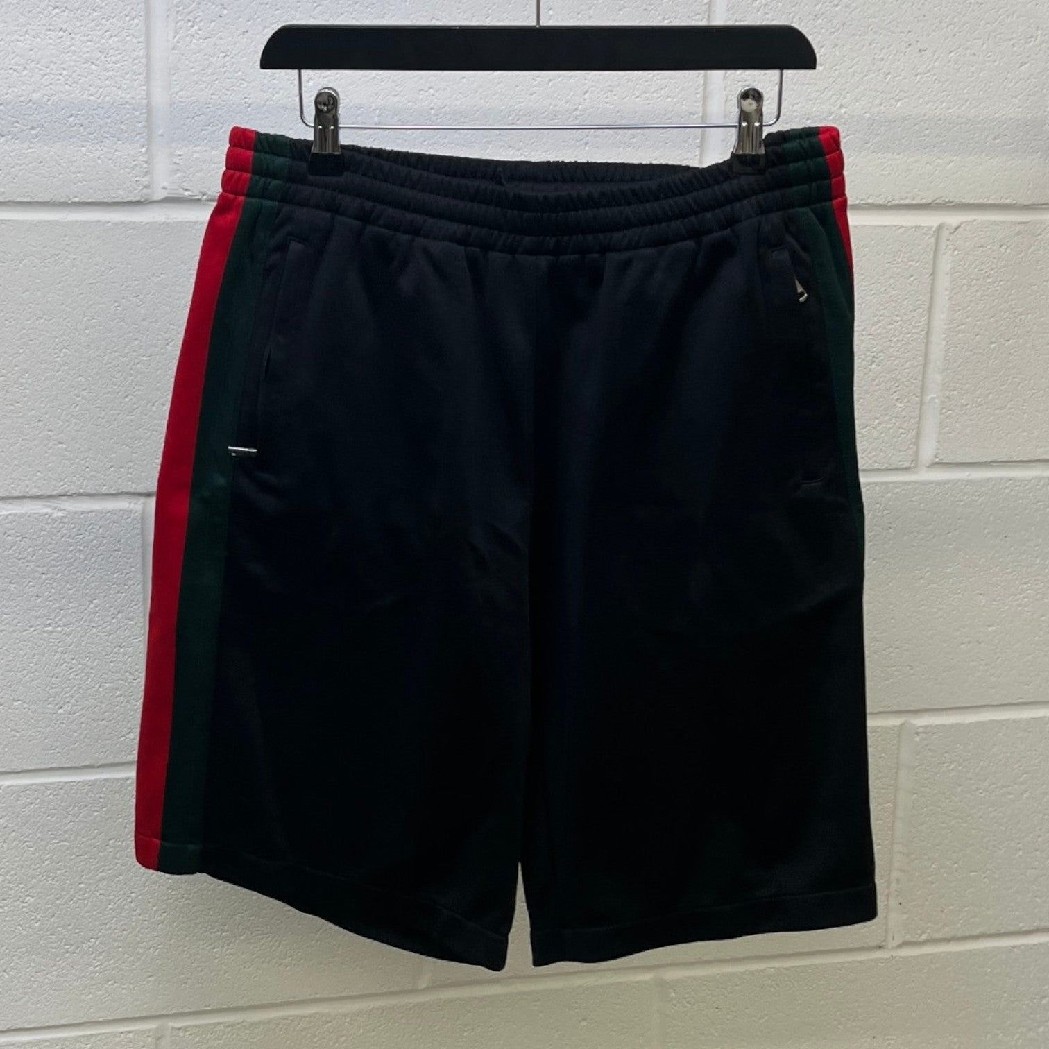 Men's Web Strip Shorts Black Size L - Photo 7
