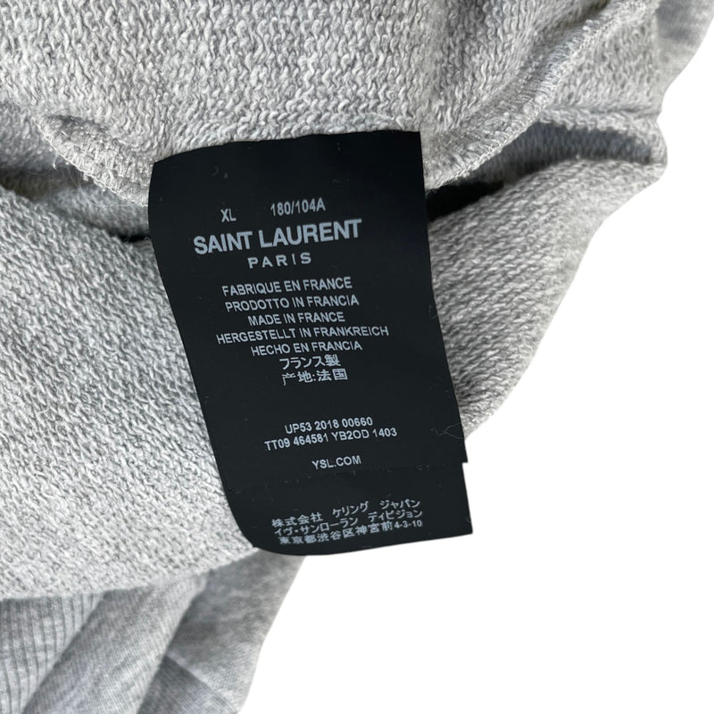 Men's Logo Print Hoodie Grey Size XL