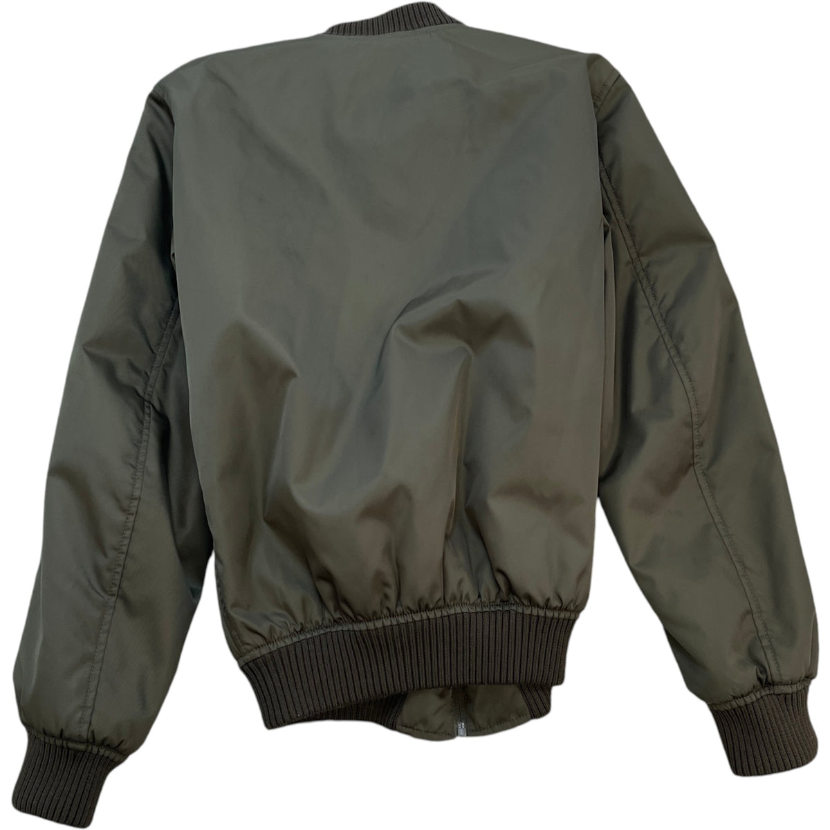 Men's Plaque Logo Bomber Jacket Khaki Size M - Photo 2