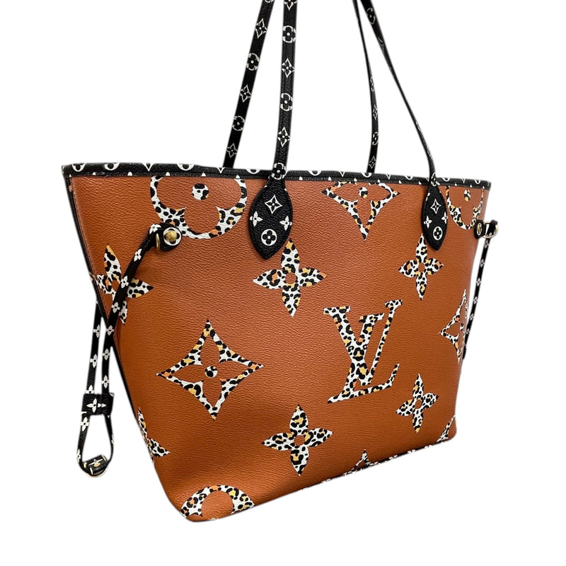 Women's Monogram Jungle Neverfull MM Handbag Black
