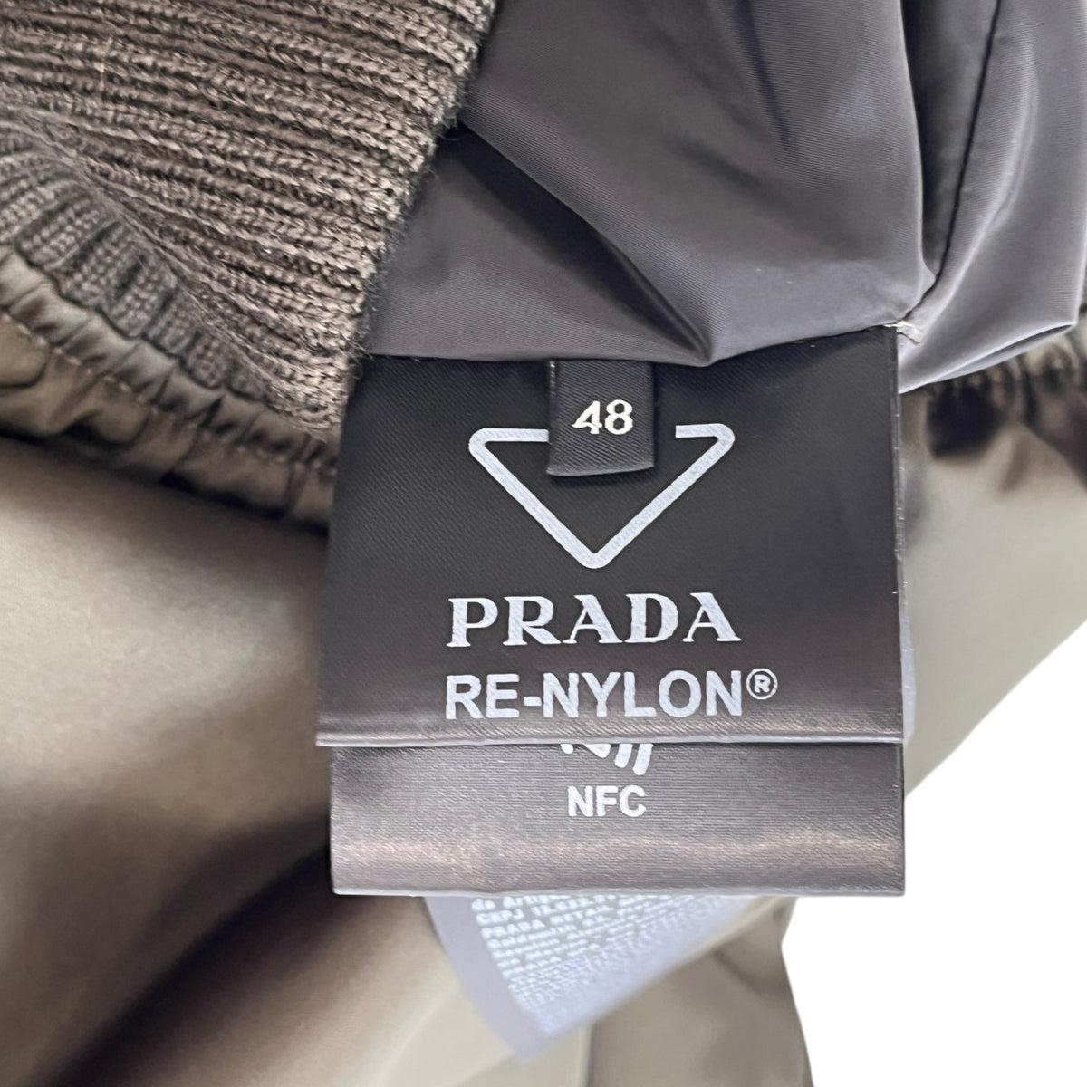 Men's Plaque Logo Bomber Jacket Khaki Size M - Photo 5