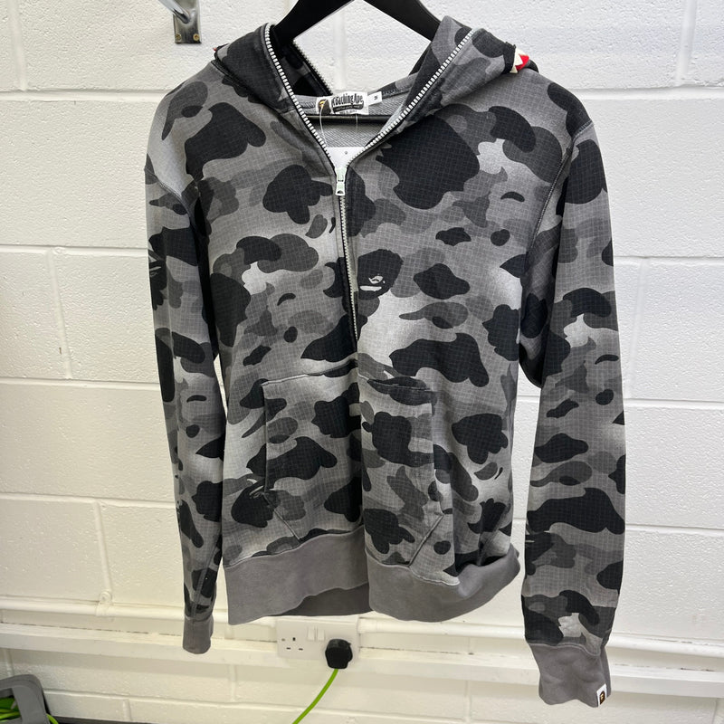 Men's Shark Hoodie Grey Size M