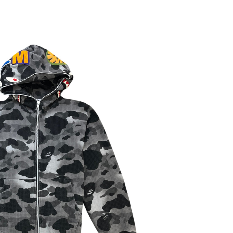 Men's Shark Hoodie Grey Size M